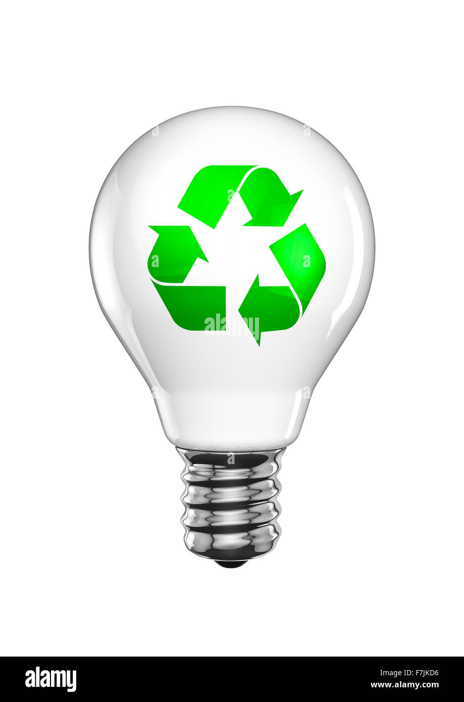 Recycle light bulb / 3D render of light bulb with recycling symbol Stock  Photo - Alamy