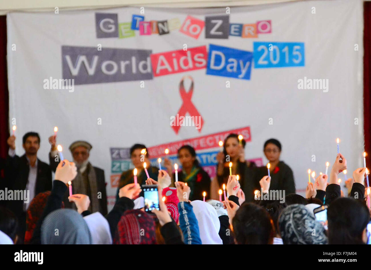 A candle light vigil to show sympathy with AIDS/HIV patients during