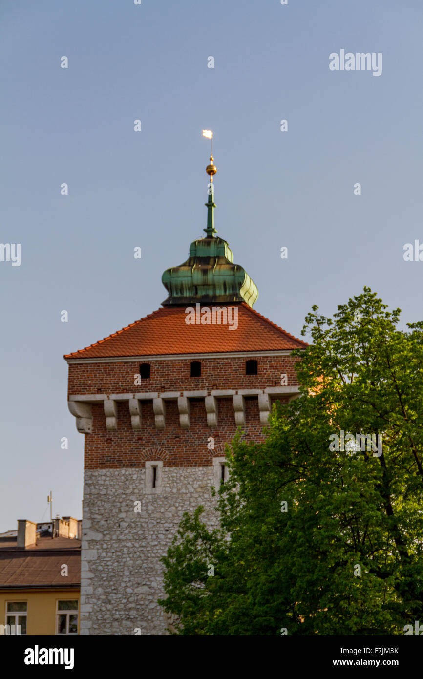 A Gate To Krakow - The Best Preserved Barbican In Europe, Poland Stock ...