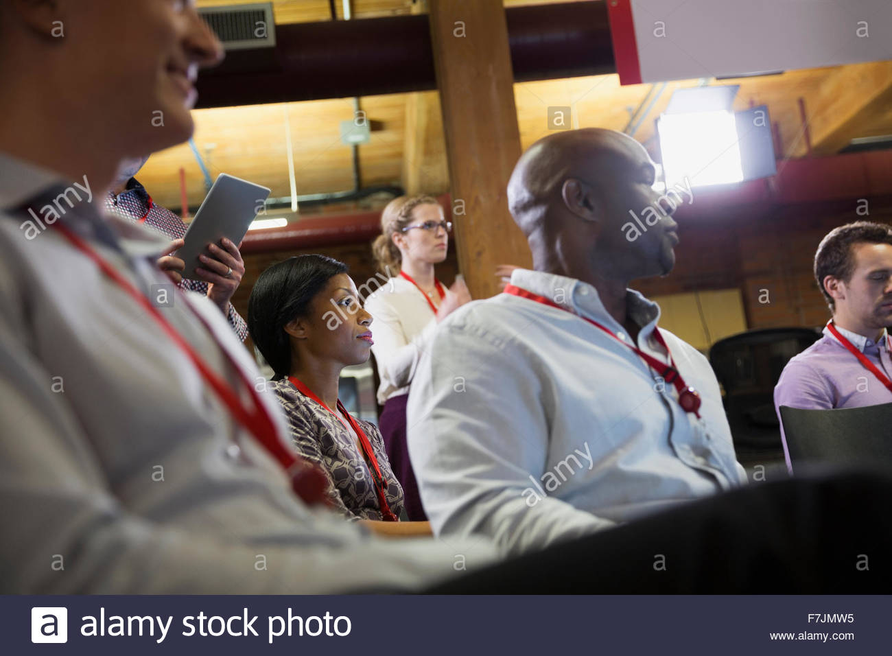 Business people in conference audience Stock Photo