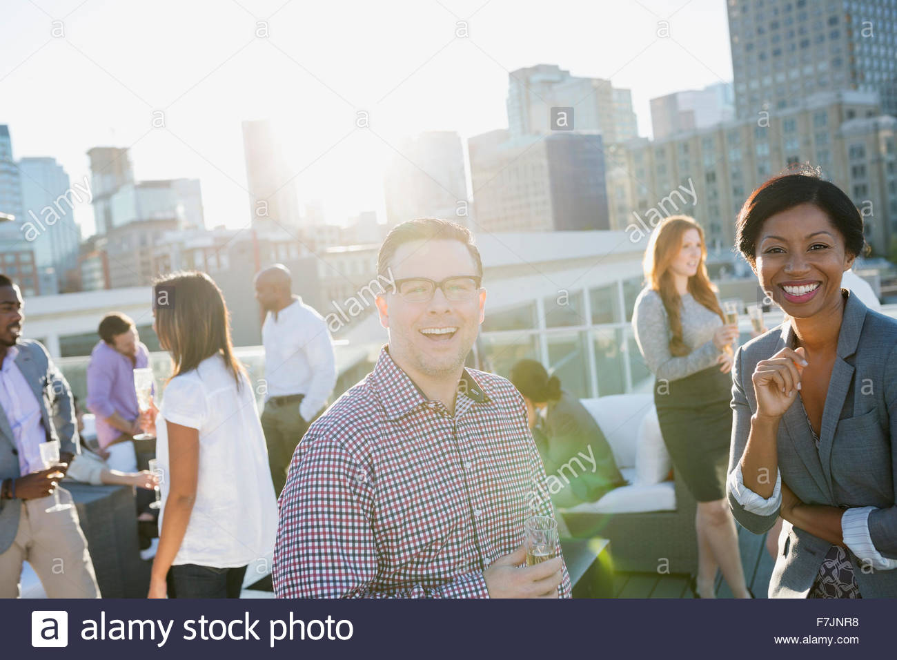 Smiling business people hi-res stock photography and images - Alamy