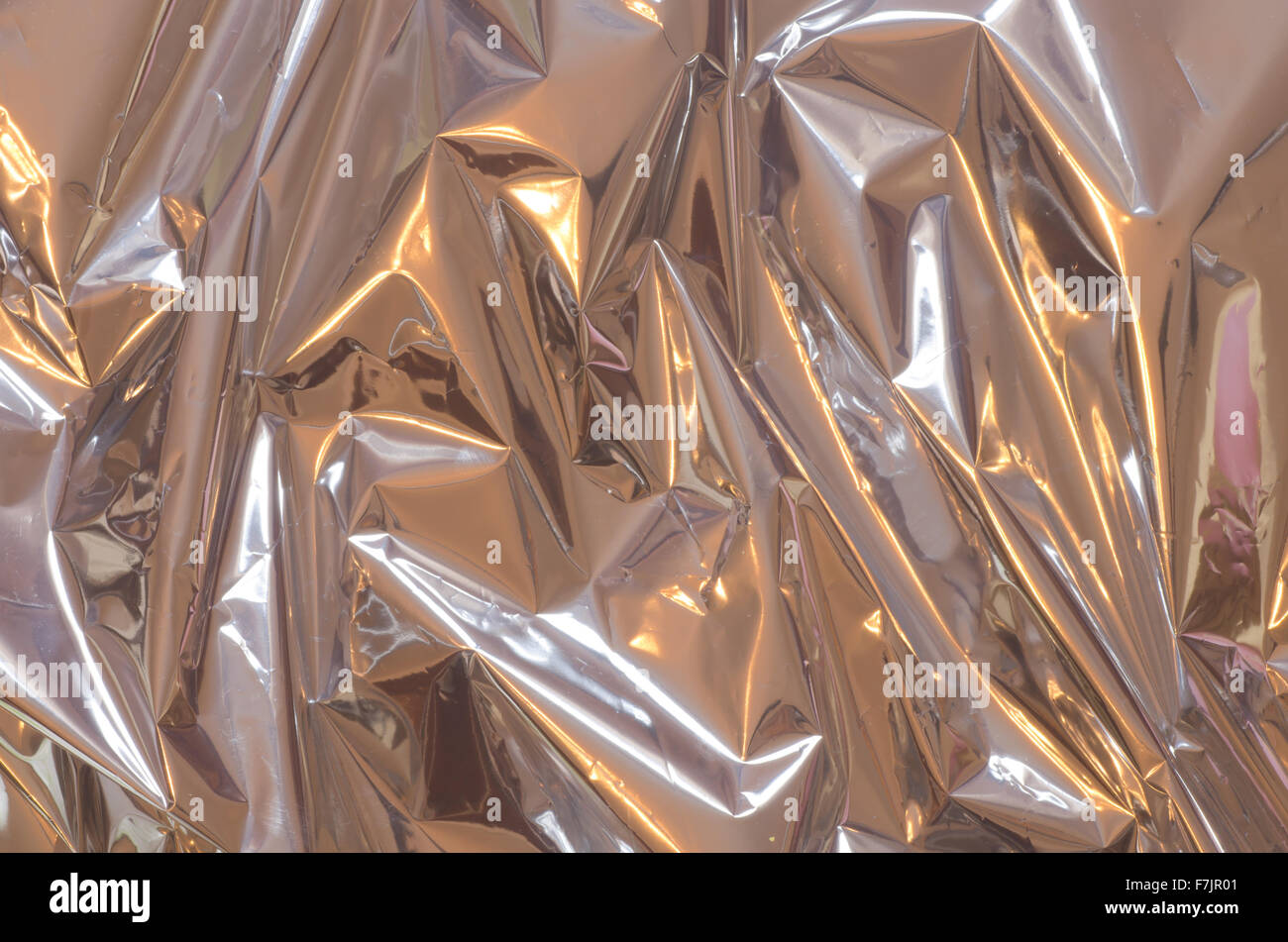 silver shiny metallic foil background Stock Photo
