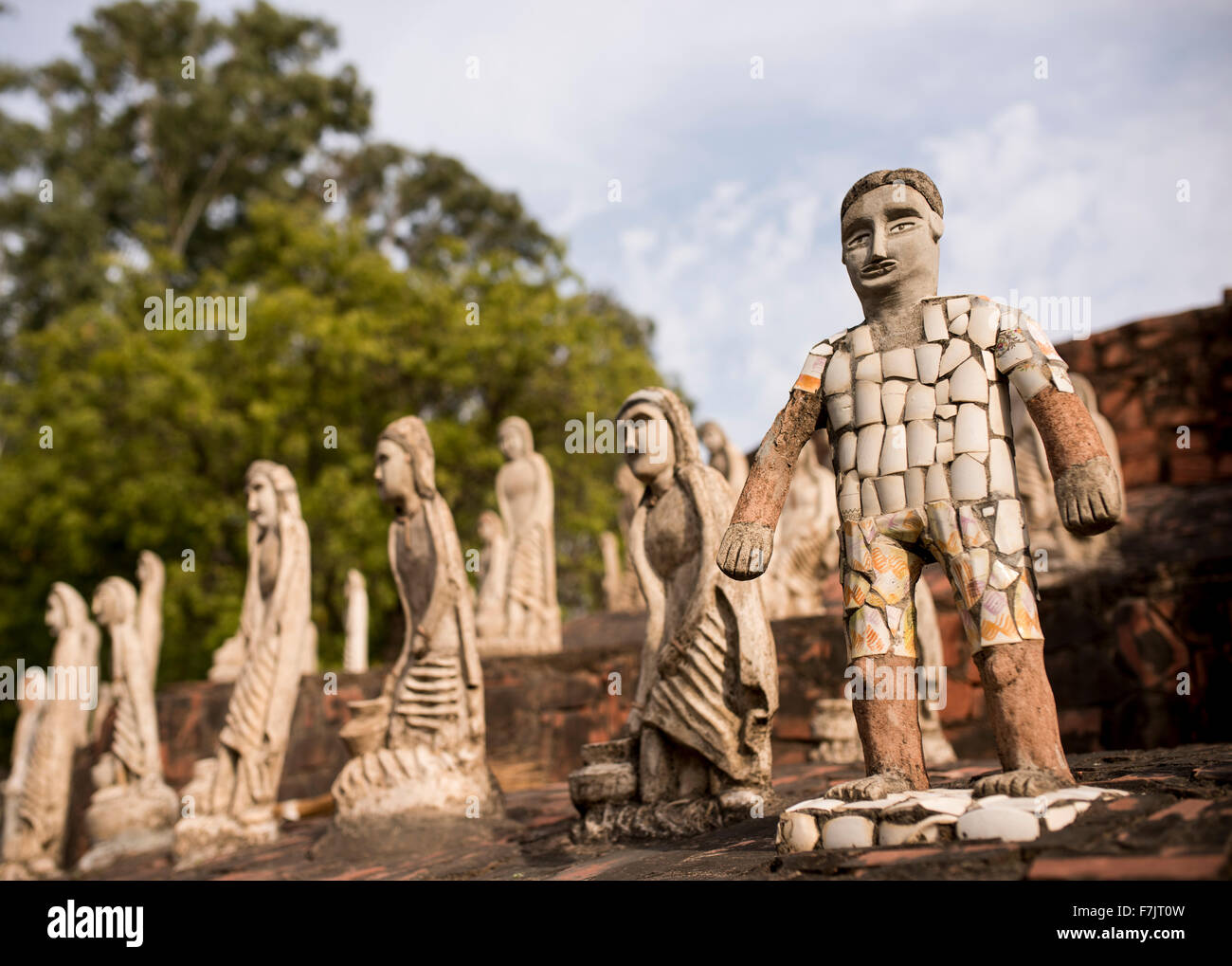 Sculptures at The Rock Garden, Chandigarh, Punjab / Haryana Province, India Stock Photo