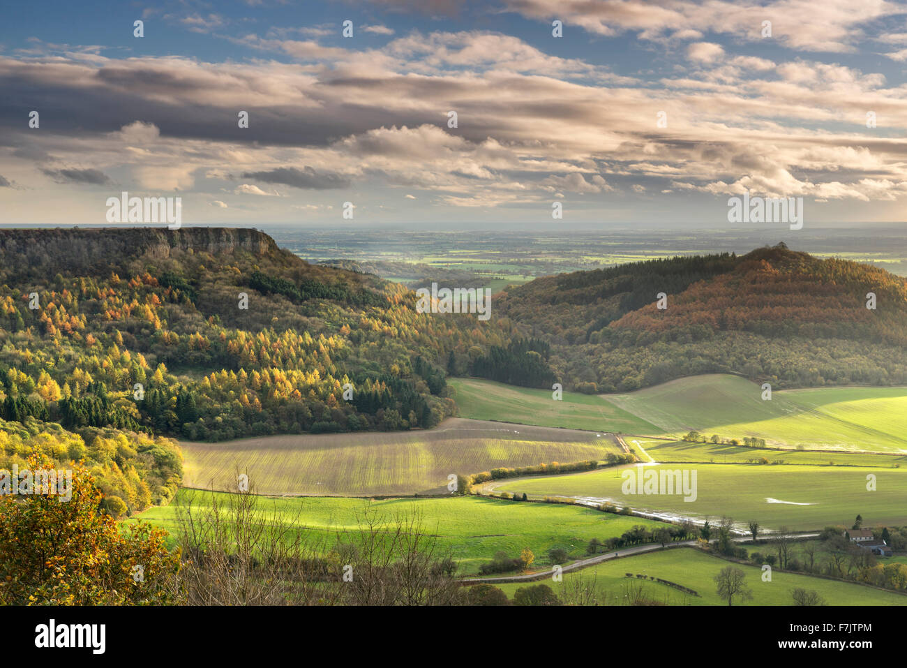 Roulston Scar and Hood Hill from Sutton Bank. Stock Photo