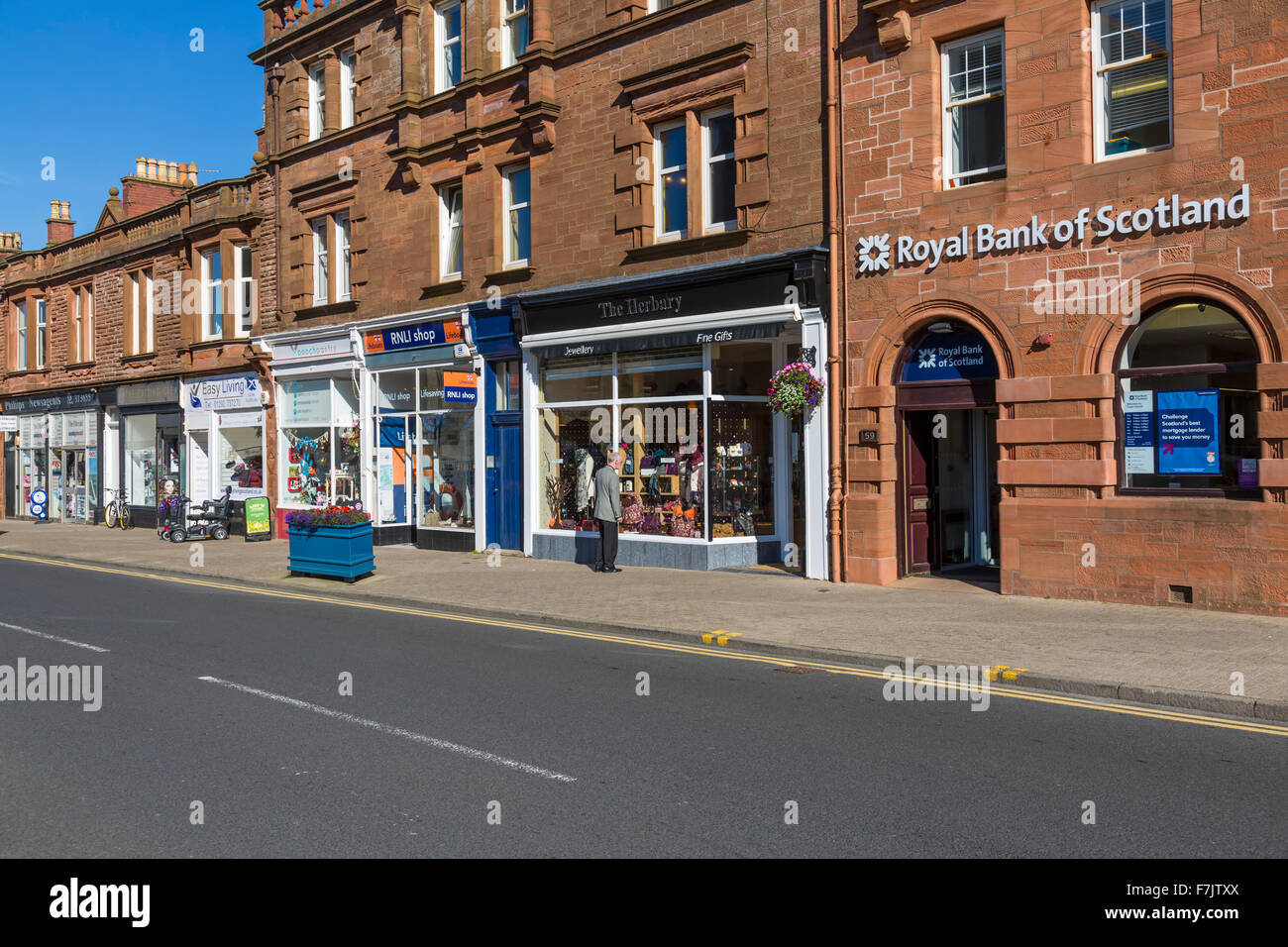 This Royal Bank of Scotland branch is permanently closed. Seaside town of Troon in Ayrshire, Scotland, UK Stock Photo