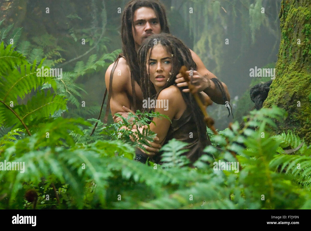 10,000 BC 2008 Warner Bros film with Camilla Belle and Steven Strait Stock Photo