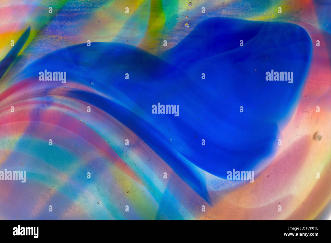 Light through coloured glass, showing an array of many bright colours