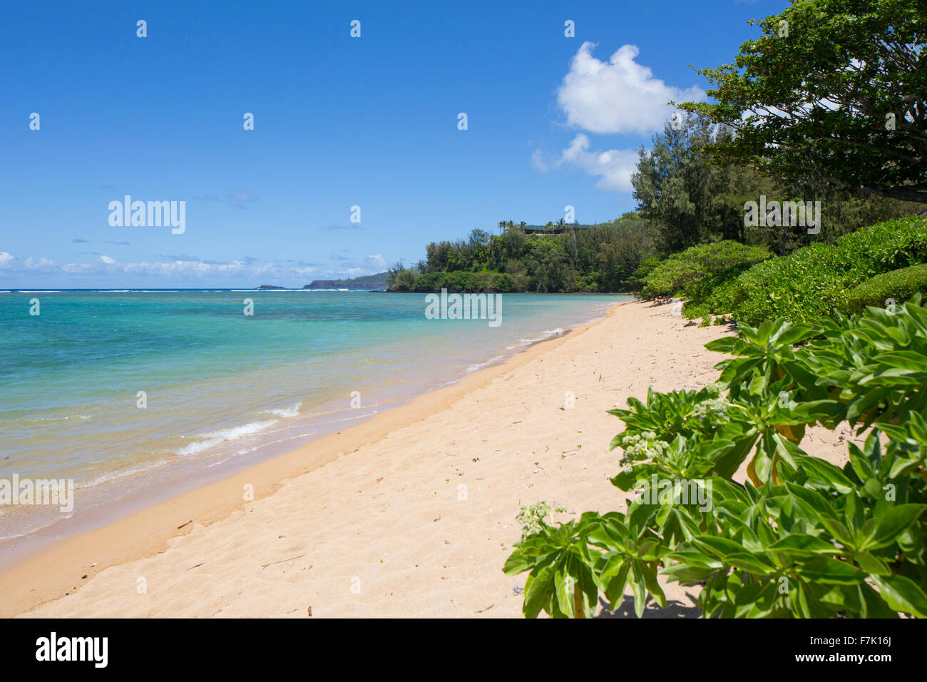 Anini Beach, Kauai, Hawaii Stock Photo