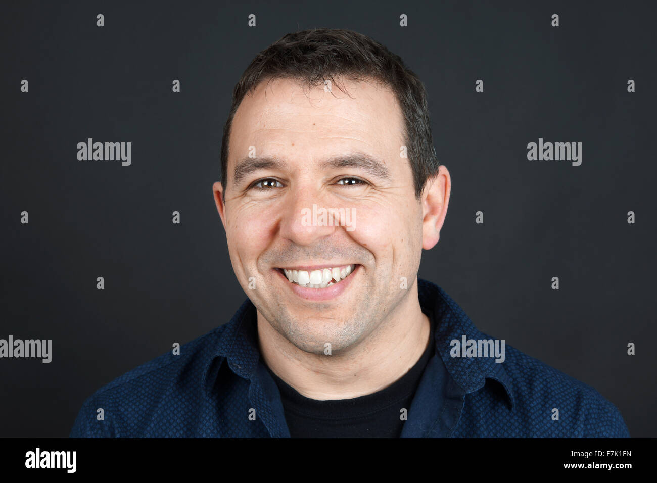 Candid portrait of friendly smiling man, natural concept Stock Photo