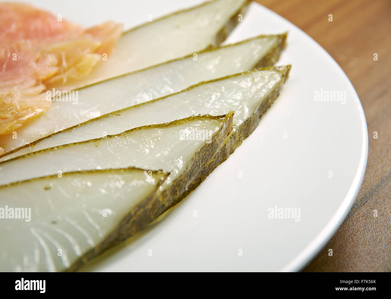 Seafood arrangement.salmon,halibut . close up Stock Photo
