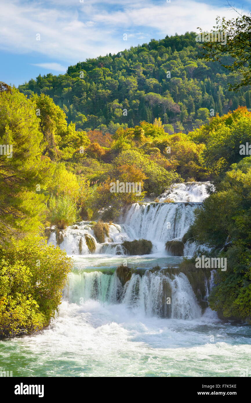 Krka waterfalls, Krka National Park, Croatia, Europe Stock Photo