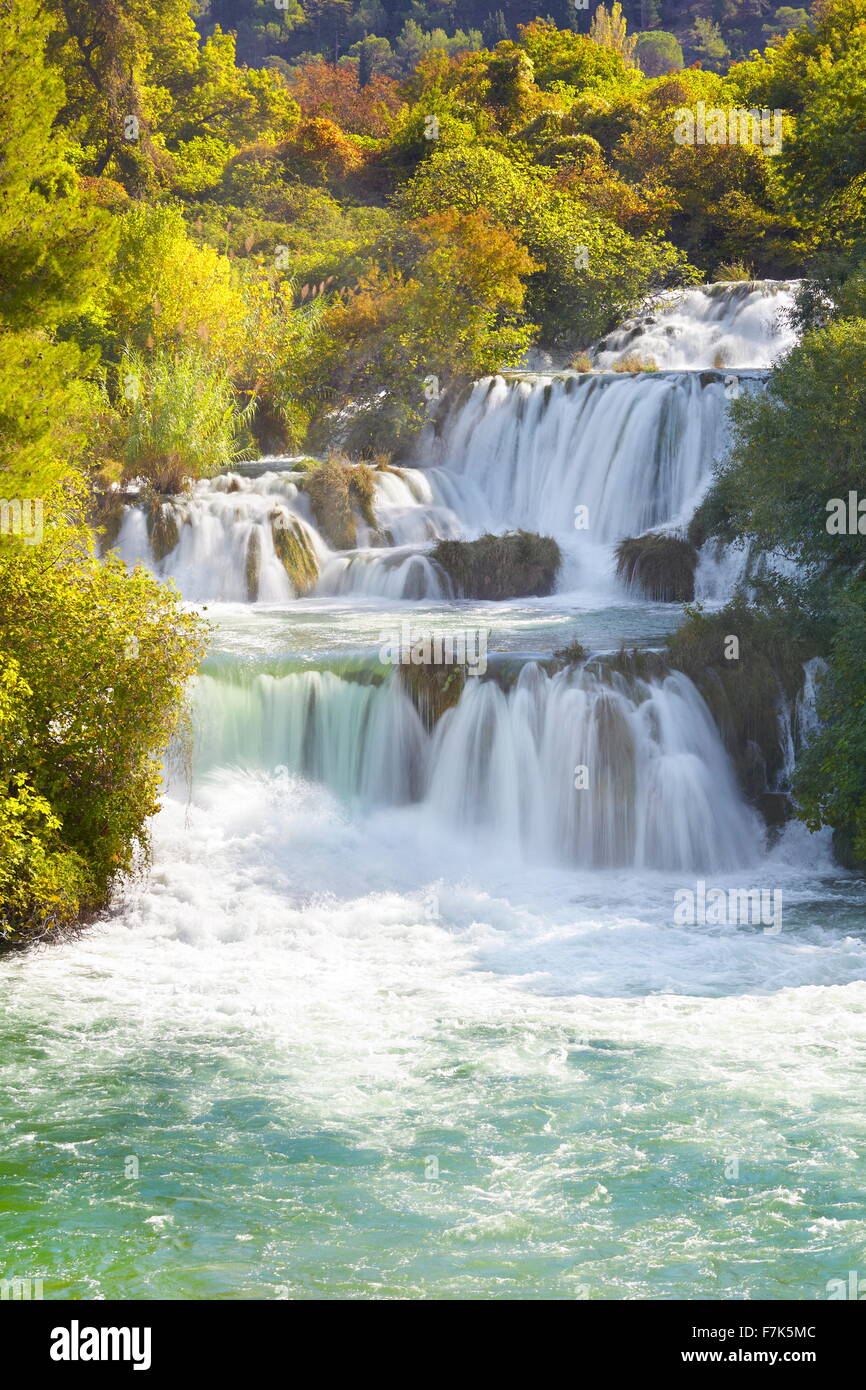 Krka waterfalls, Krka National Park, Croatia, Europe Stock Photo