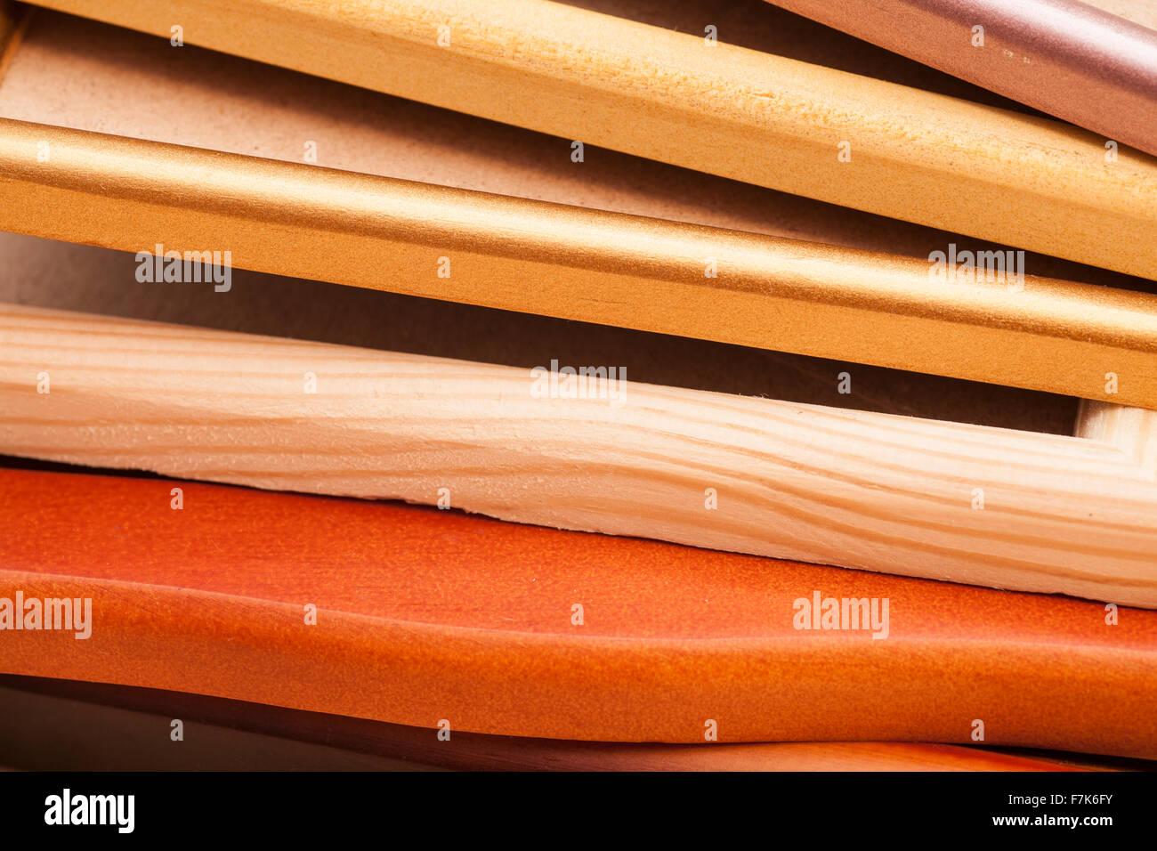 Stack of picture frames close up Stock Photo Alamy