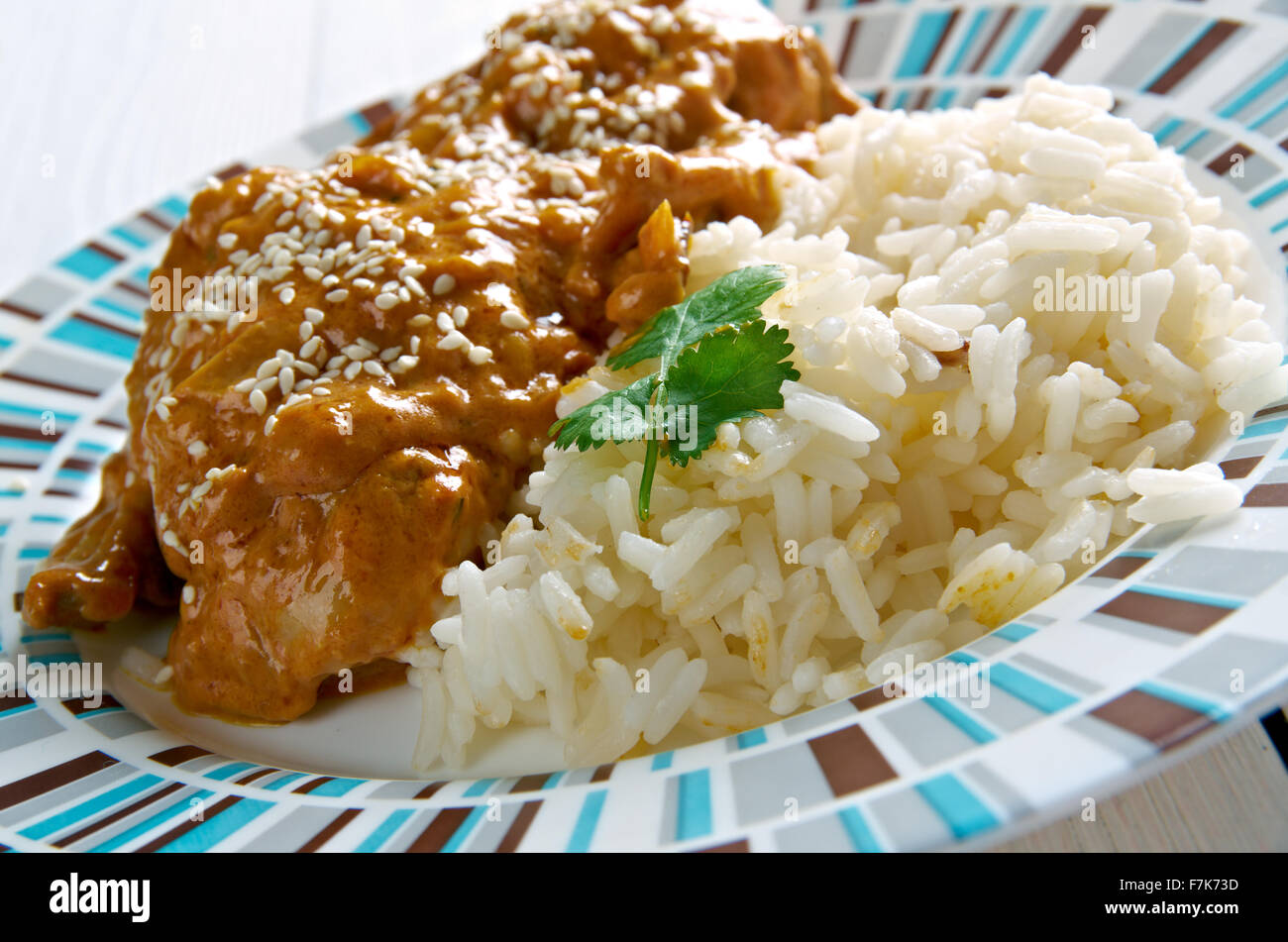 Guatemalan Pepian Sauce for Stewed Chicken Stock Photo