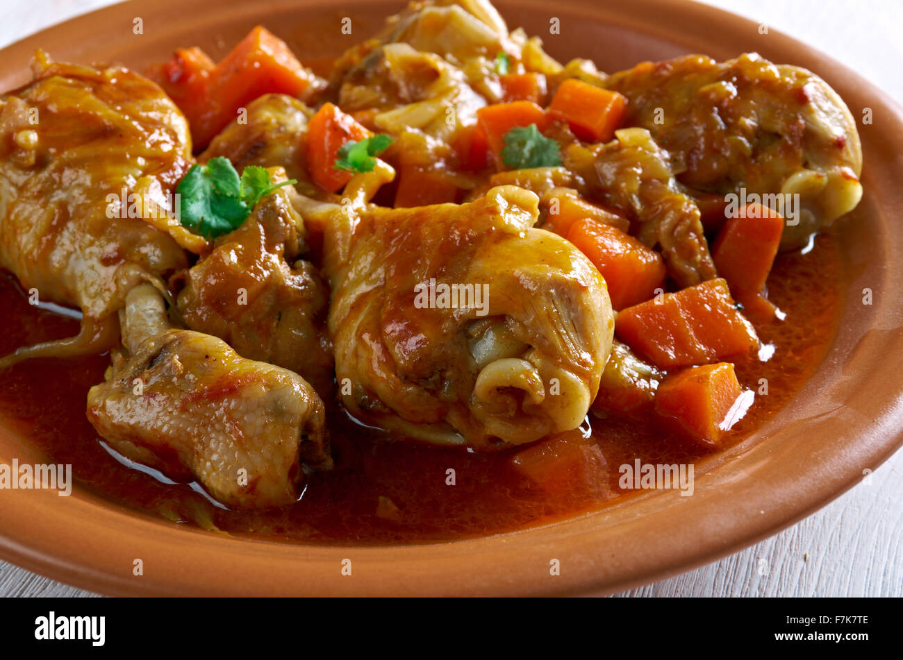 Jamaican Brown Stew Chicken Stock Photo Alamy