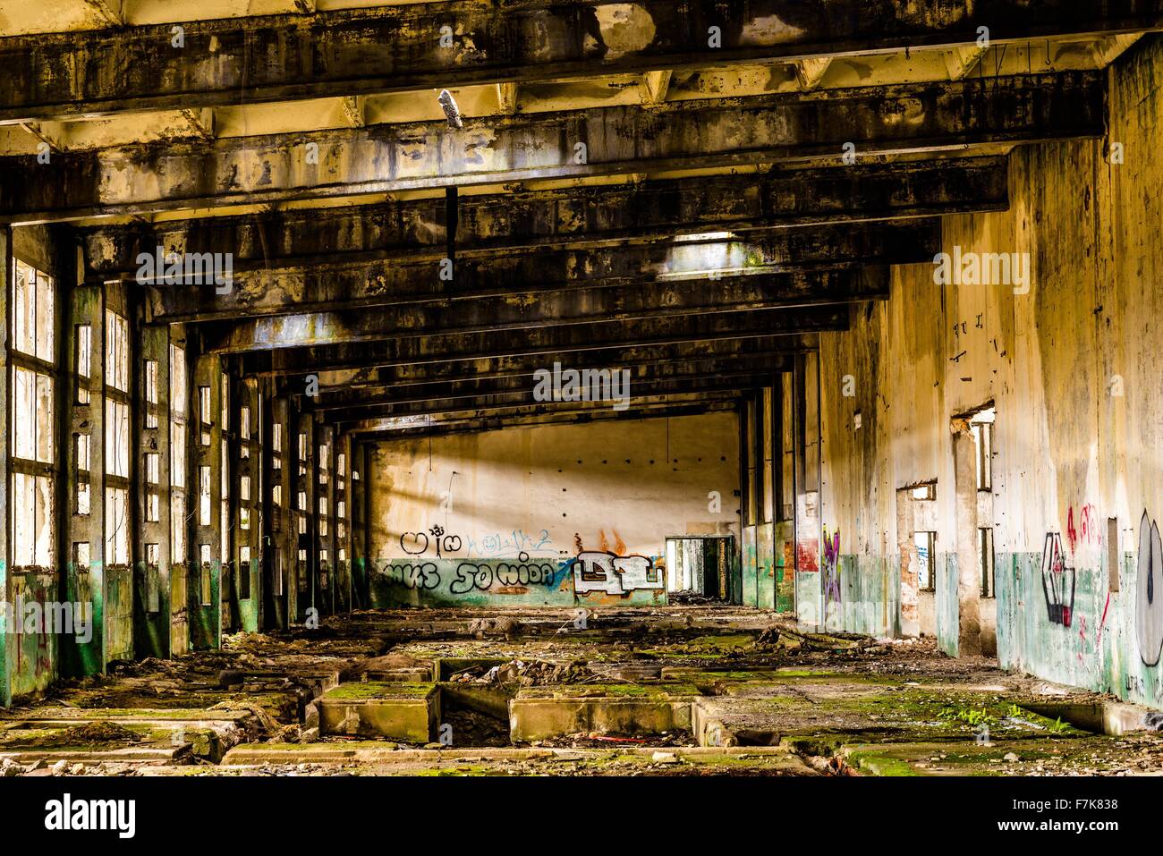 interior of old destroyed factory Stock Photo - Alamy