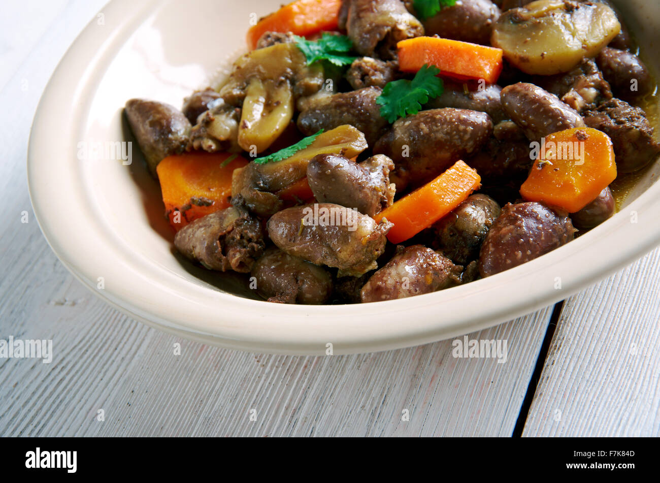 Alicot stew made with poultry giblets .French cuisine Stock Photo Alamy