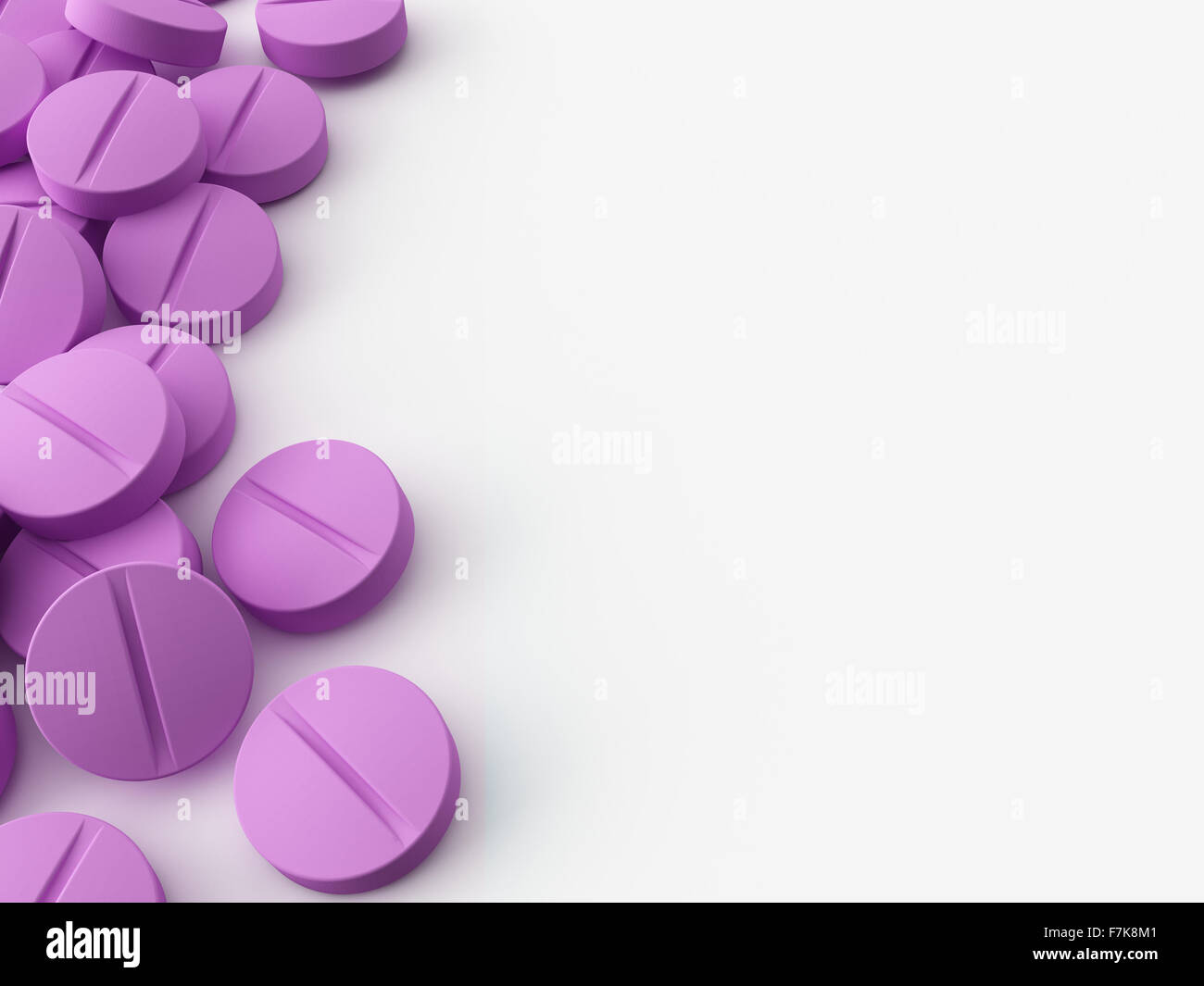 some 3d maded pills on a white background Stock Photo