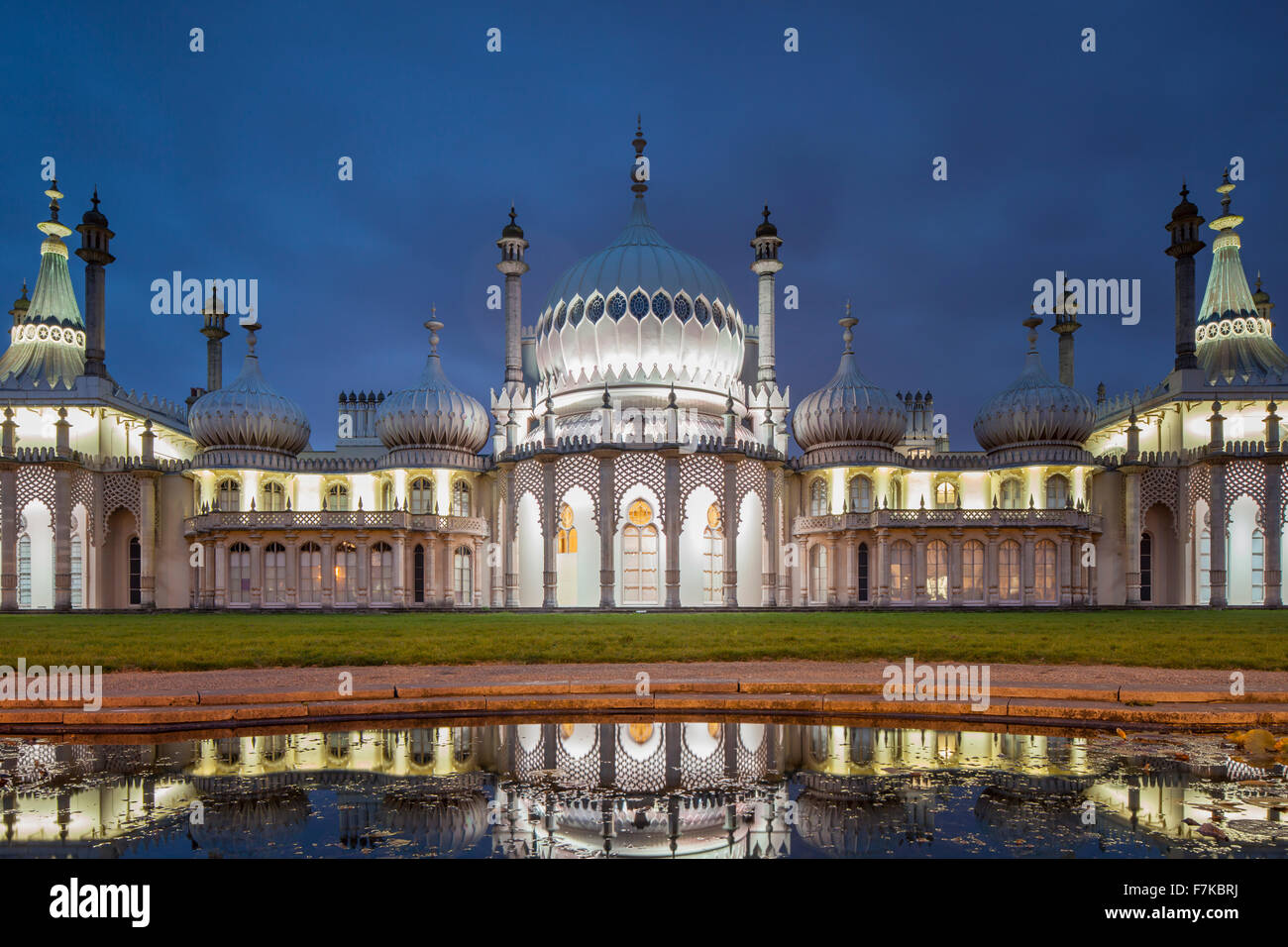 Evening at Royal Pavilion in Brighton, East Sussex, England. Stock Photo