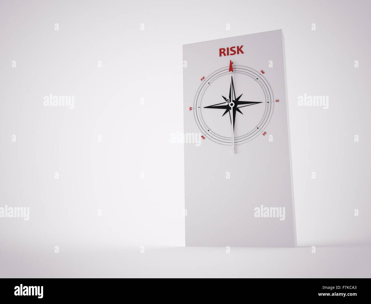 Conceptual 3D render image with a frameless Compass focus on the word ...