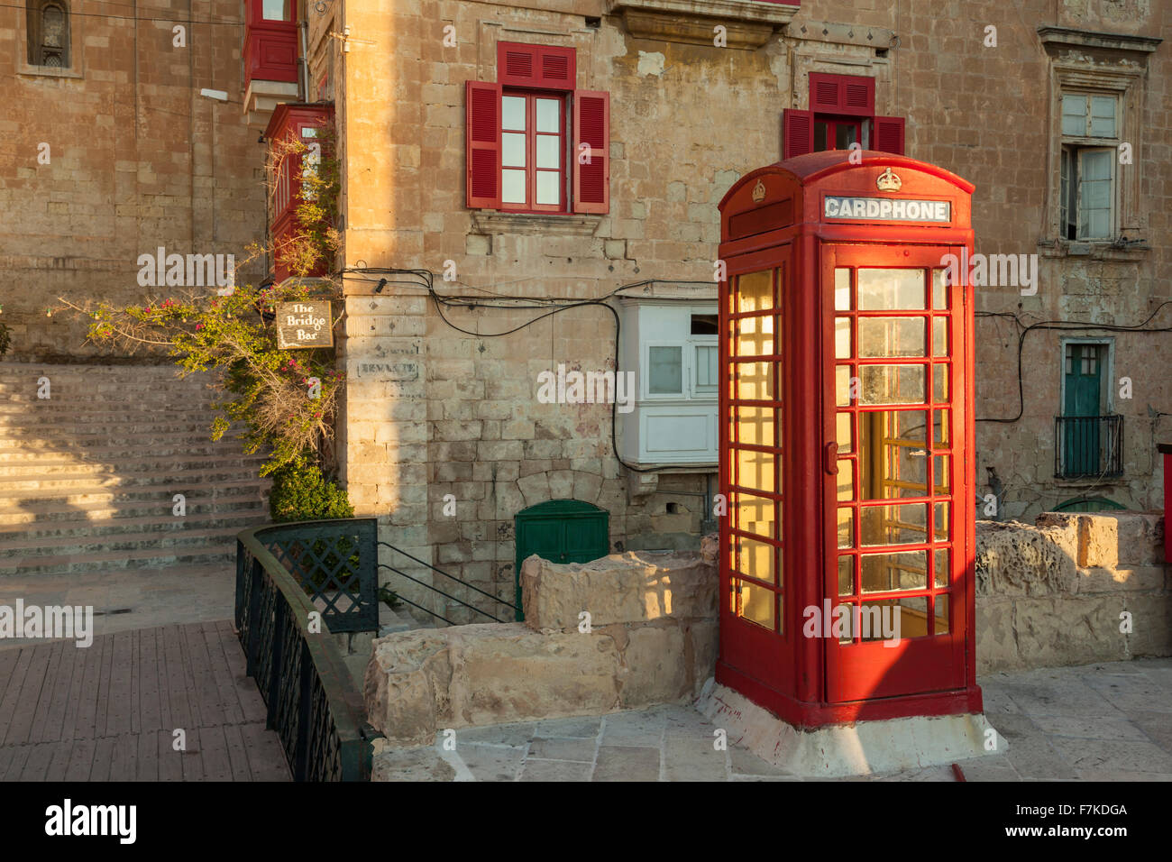 Red phone box in Valletta, Malta Stock Photo Alamy
