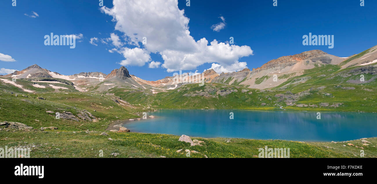 Pilot Knob (13,738 ft.) and Ice Lake, Ice Lake Basin, San Juan National