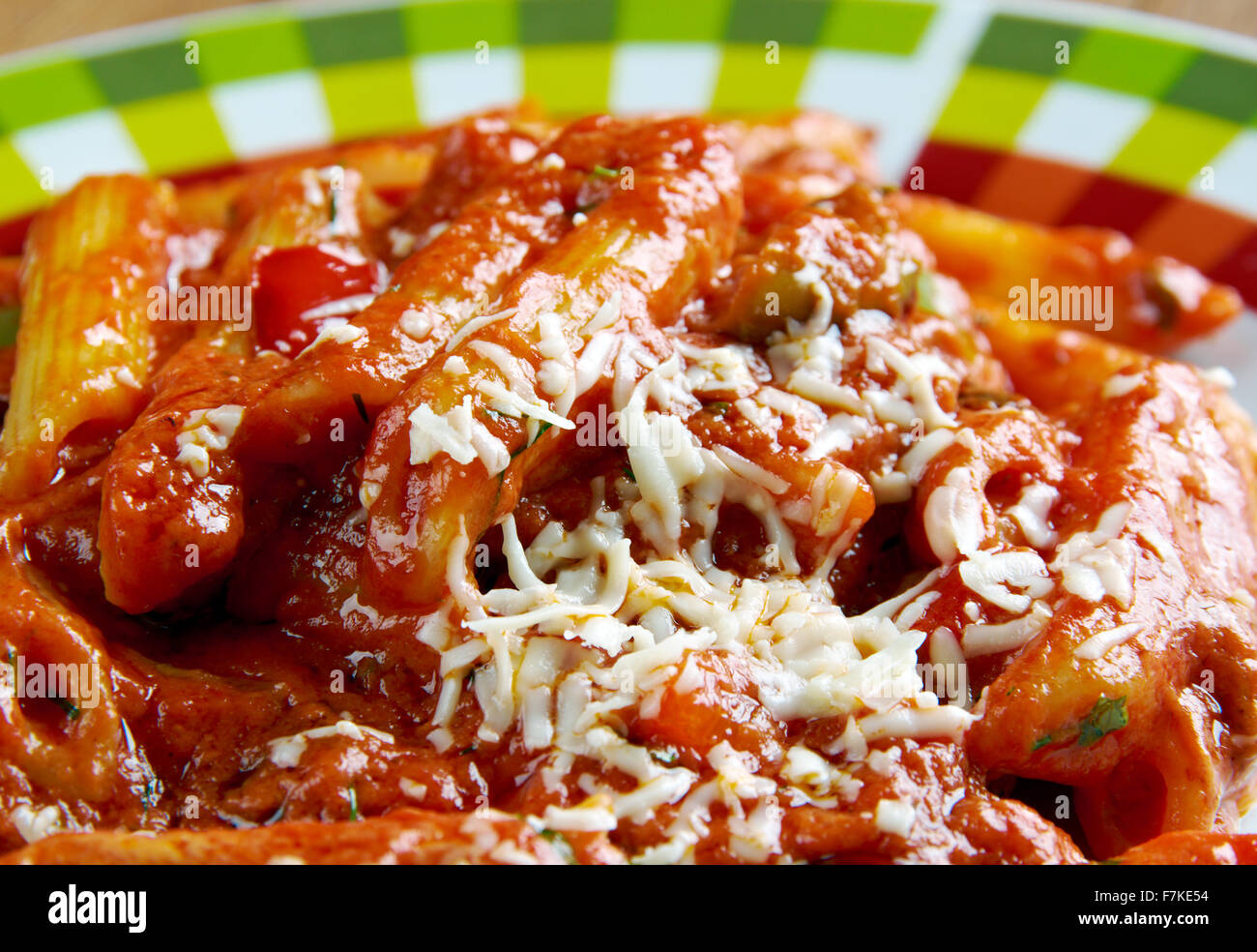 Penne alla vodka American pasta dish.made with vodka and penne pasta