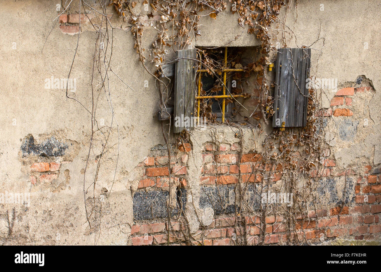 Old window with wooden shutters hi-res stock photography and images - Alamy