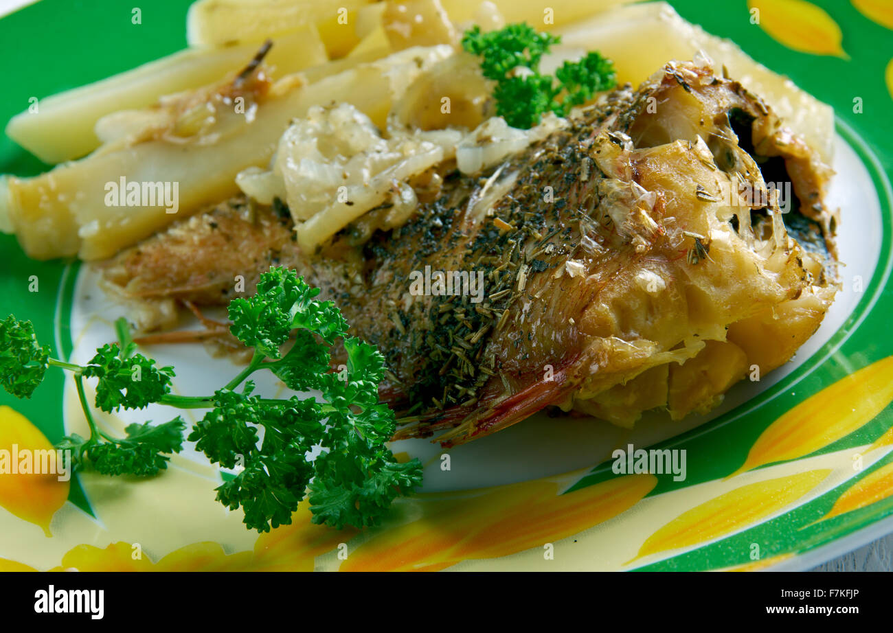 Pescado frito - fried fish in Spanish Stock Photo - Alamy