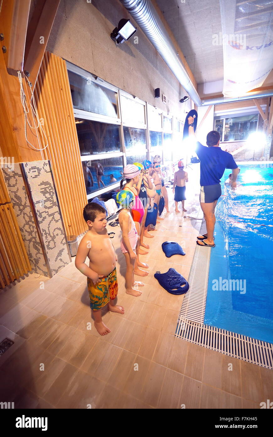 child in swimming pool Stock Photo Alamy