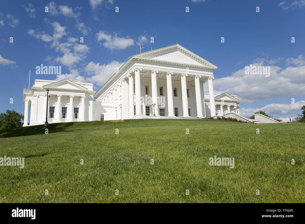 The 2007 restored Virginia State Capitol, designed by Thomas Jefferson who was inspired by Greek and Roman Architecture, Richmond, Virginia Stock Photo