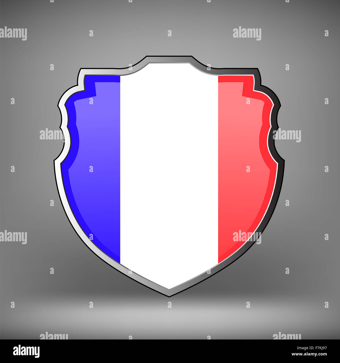 French Shield Isolated Stock Photo - Alamy