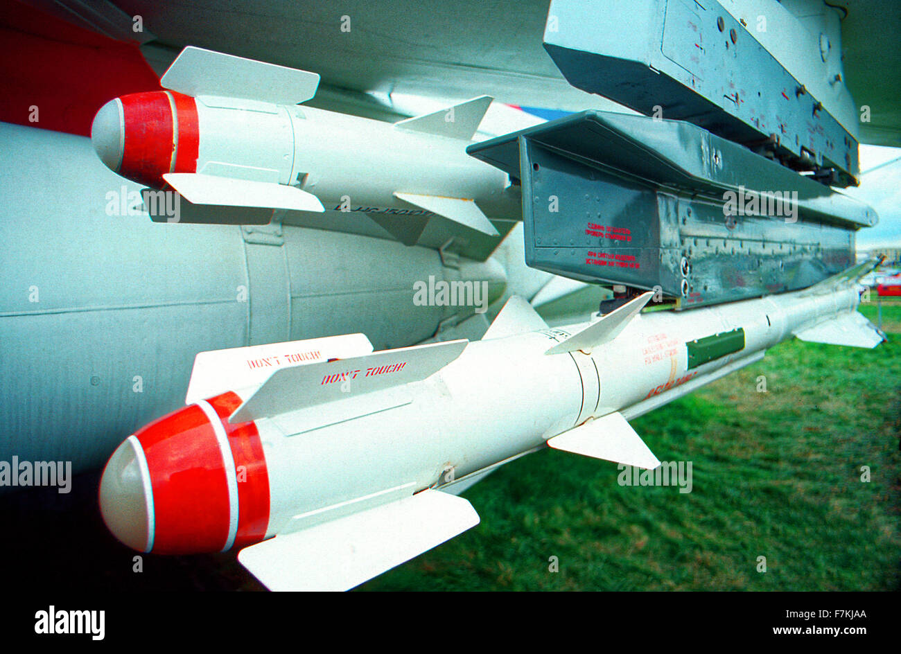 mig-29 homing missiles Farnborough Stock Photo