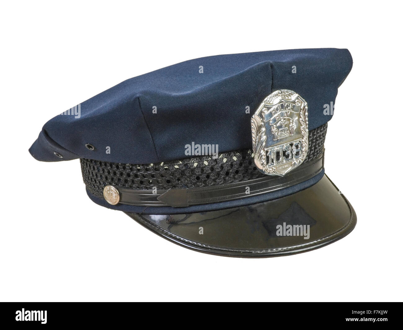 8 point police cap hat Stock Photo
