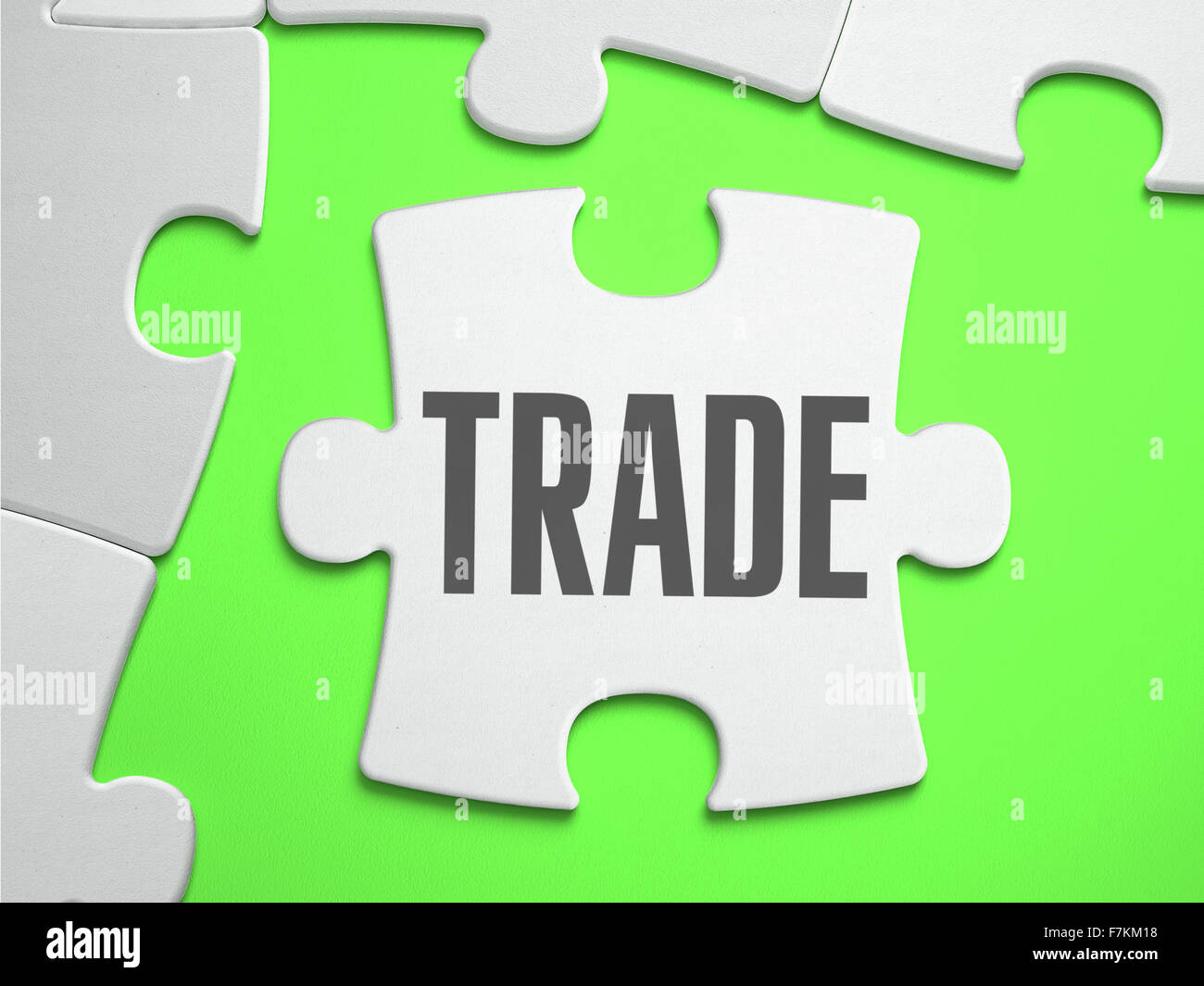 Trade Jigsaw Puzzle with Missing Pieces Stock Photo Alamy