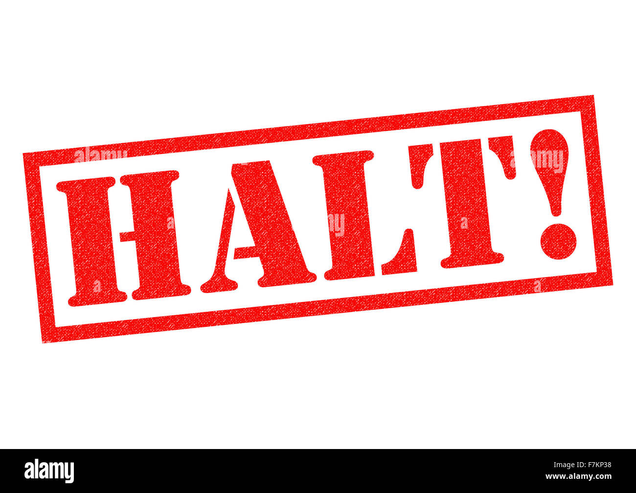 HALT! red Rubber Stamp over a white background Stock Photo Alamy