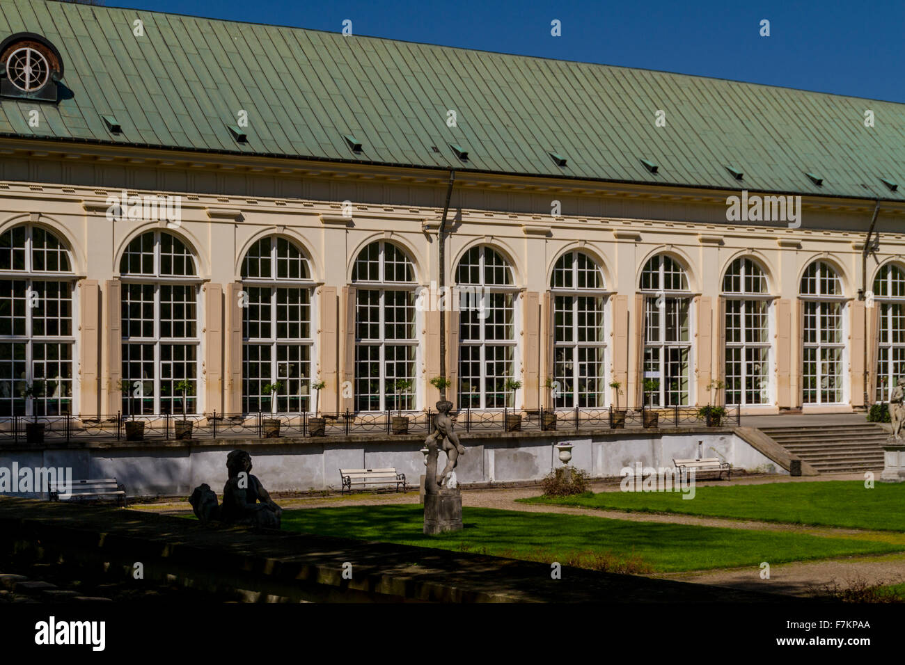 The Lazienki palace in Lazienki Park, Warsaw. Lazienki Krolewskie Stock