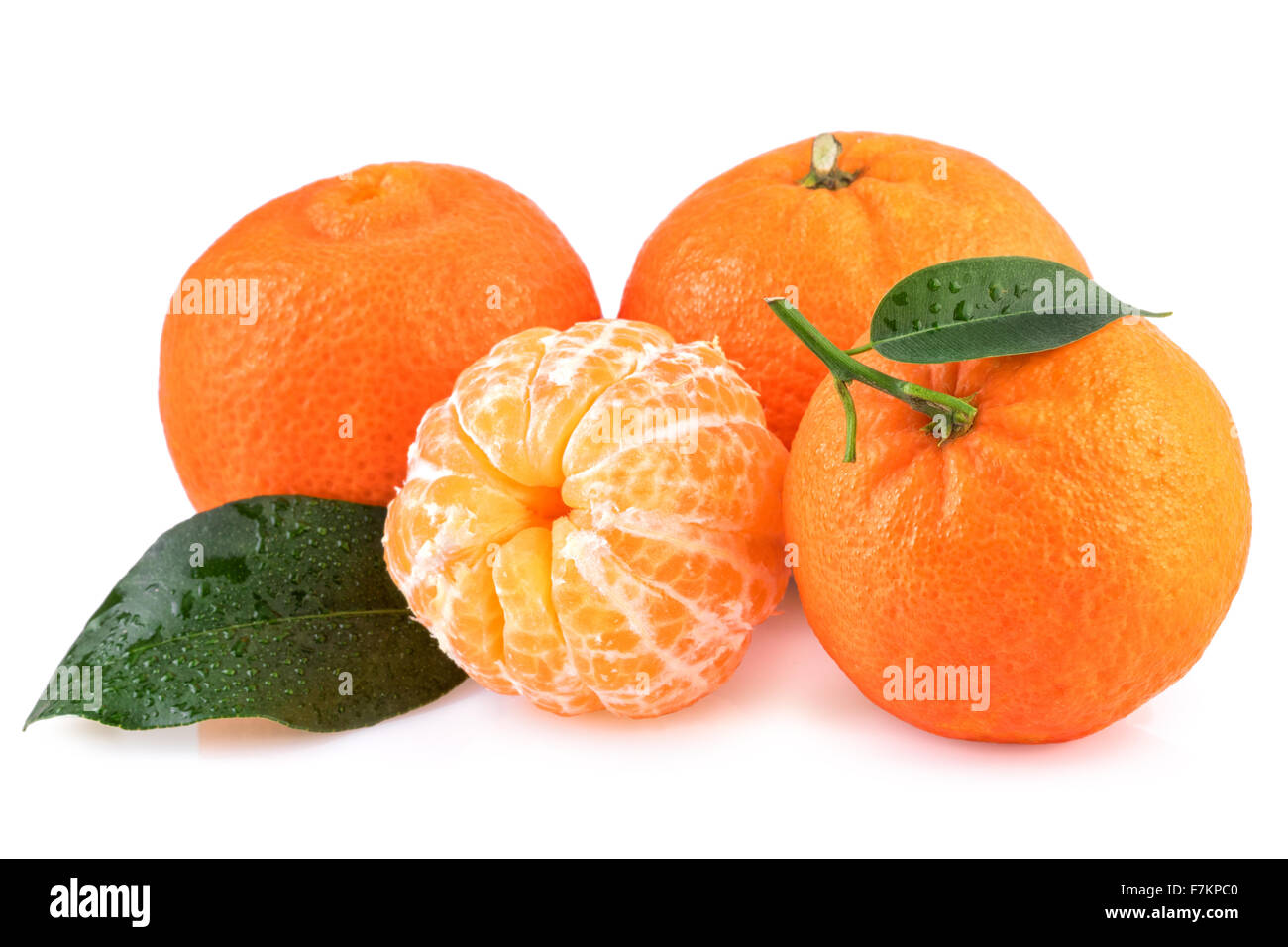 Mandarins Tangerines Fruits Isolated on White Stock Photo Alamy