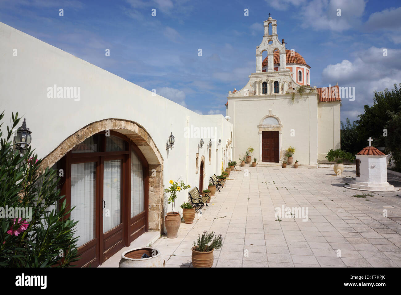 Arsani monastery, Holy Church of Saint Mark of the Death, Island  Crete, Greece Stock Photo