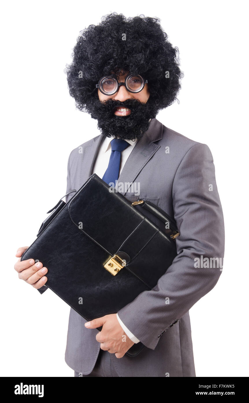 Businessman isolated on the white background Stock Photo - Alamy