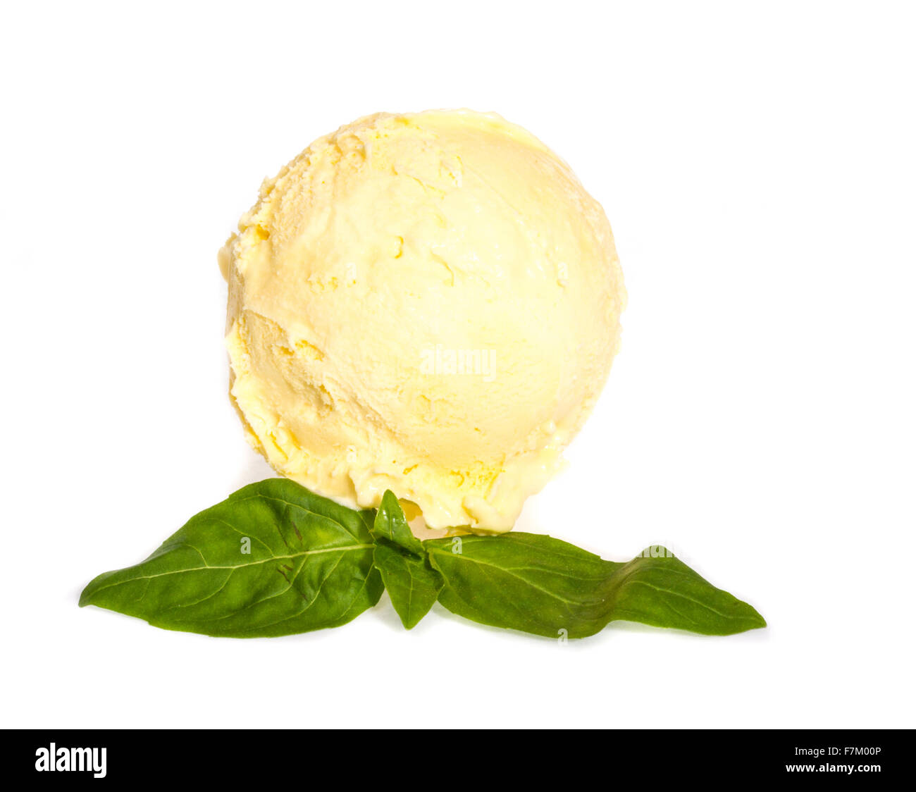 Scoop of lemon ice cream Stock Photo Alamy