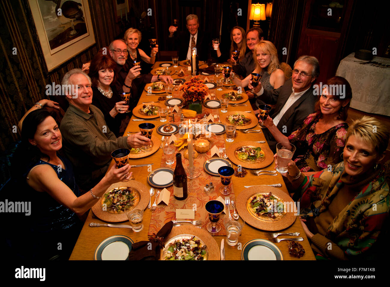 Thanksgiving Dinner Table Set High Resolution Stock Photography And Images Alamy