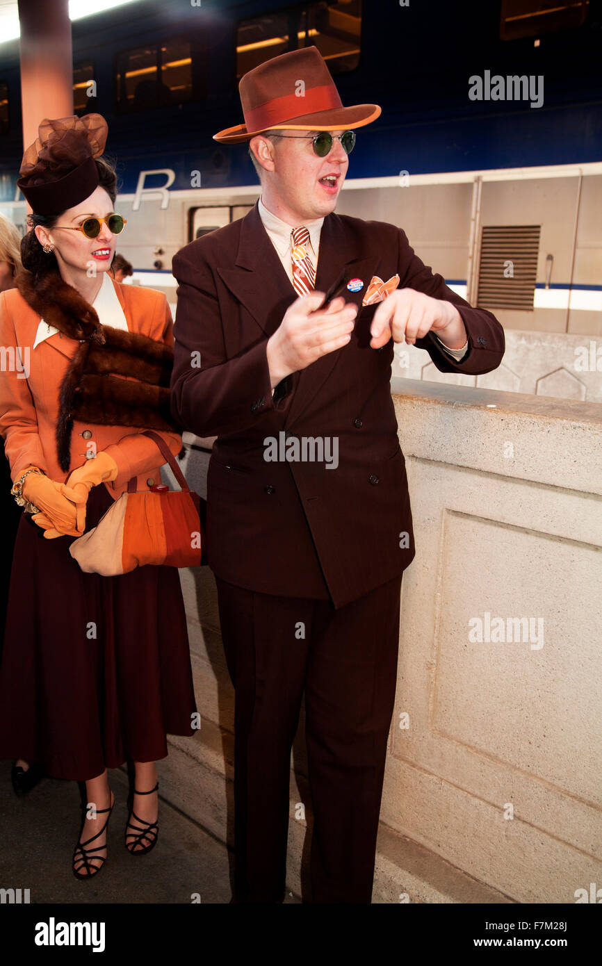 1940s dress up hi-res stock photography 