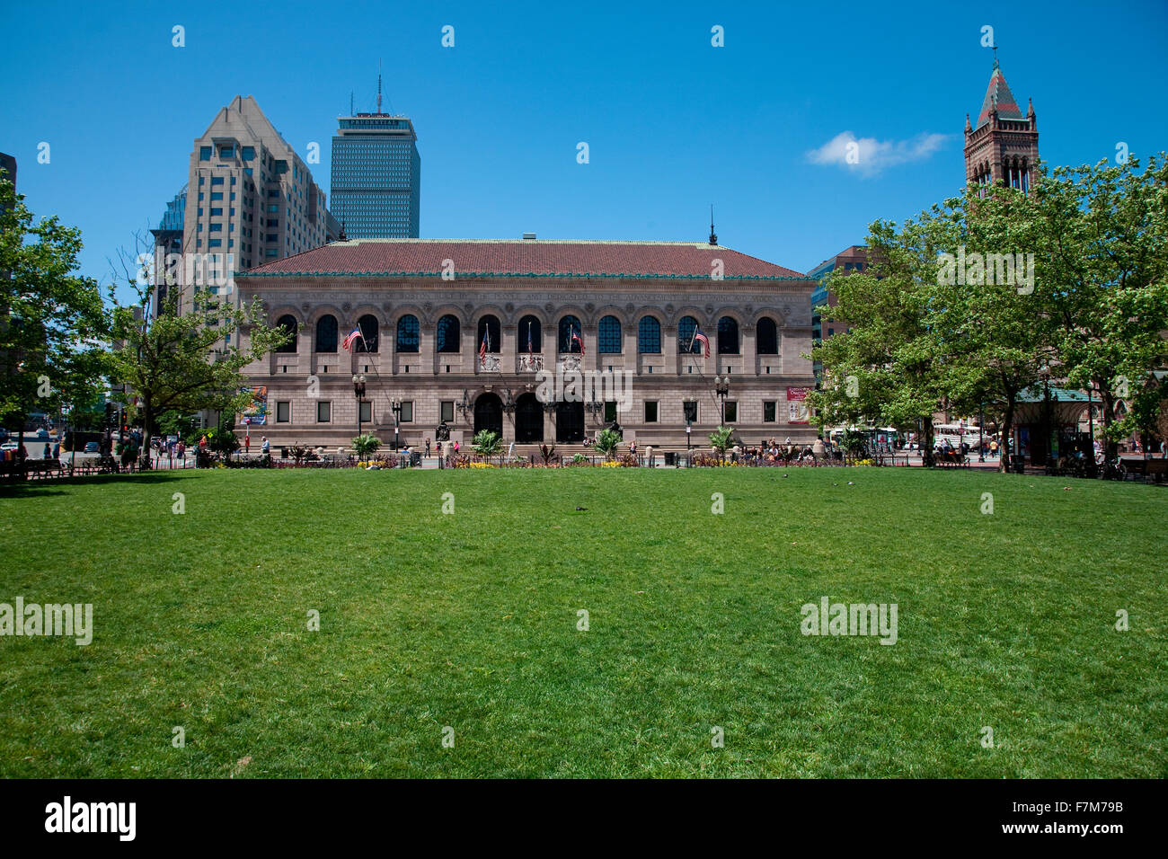 Boston Public Library, town center, Boston, MA Stock Photo