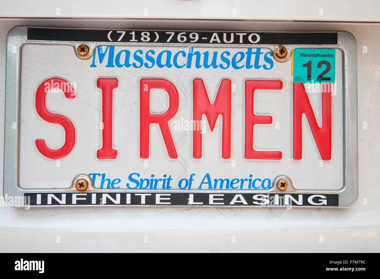 Vanity license plate sayng sirmen hires stock photography and images