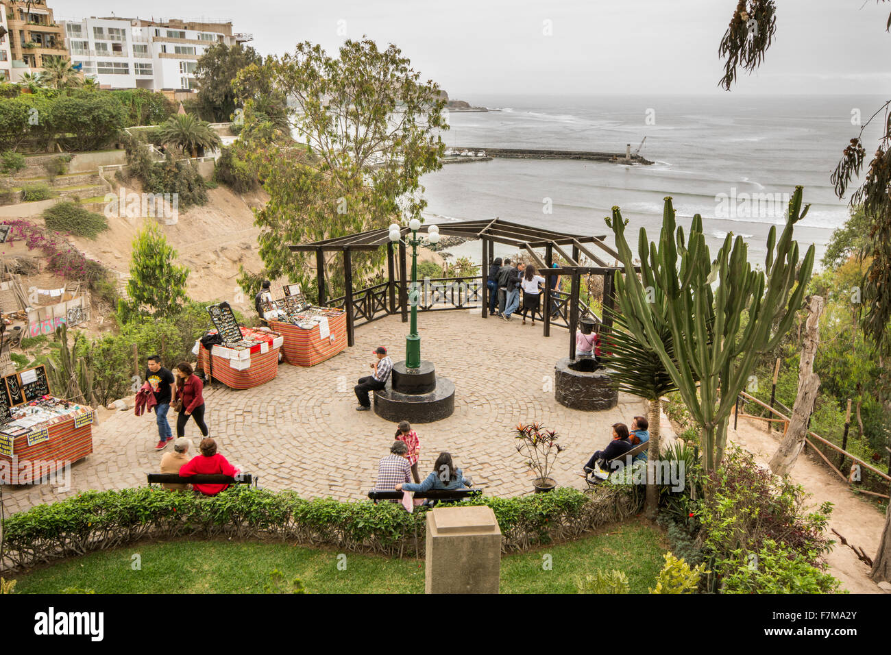 El Mirador - the viewing point in Barranco in the city of Lima, Peru Stock Photo