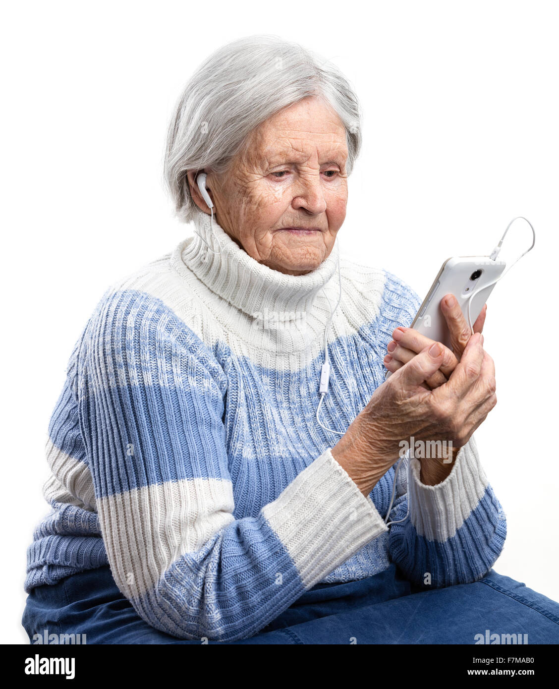 Grandma on mobile phone hires stock photography and images Alamy