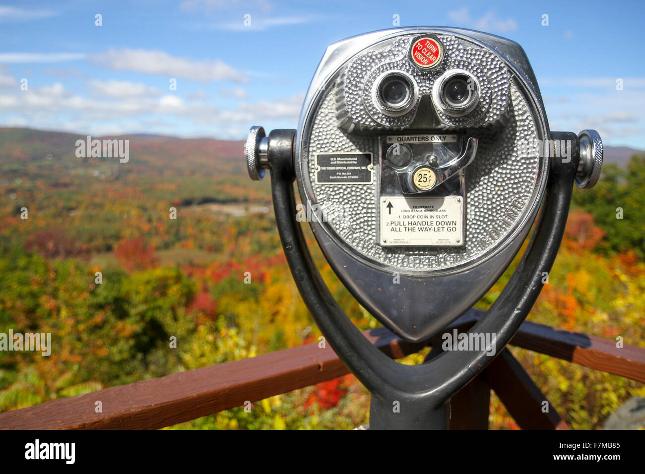 Coin-operated viewer near Route 2 in Berkshire County, Massachusetts Stock Photo