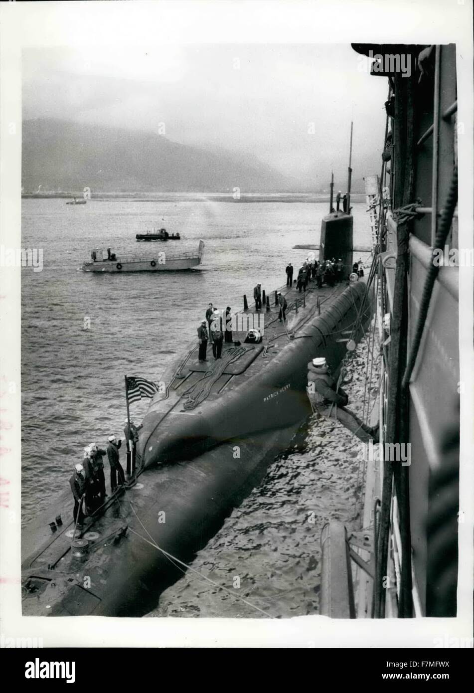 1961 Polaris Submarine Arrives In Holy Loch The 6700ton American Polaris submarine ''PATRICK