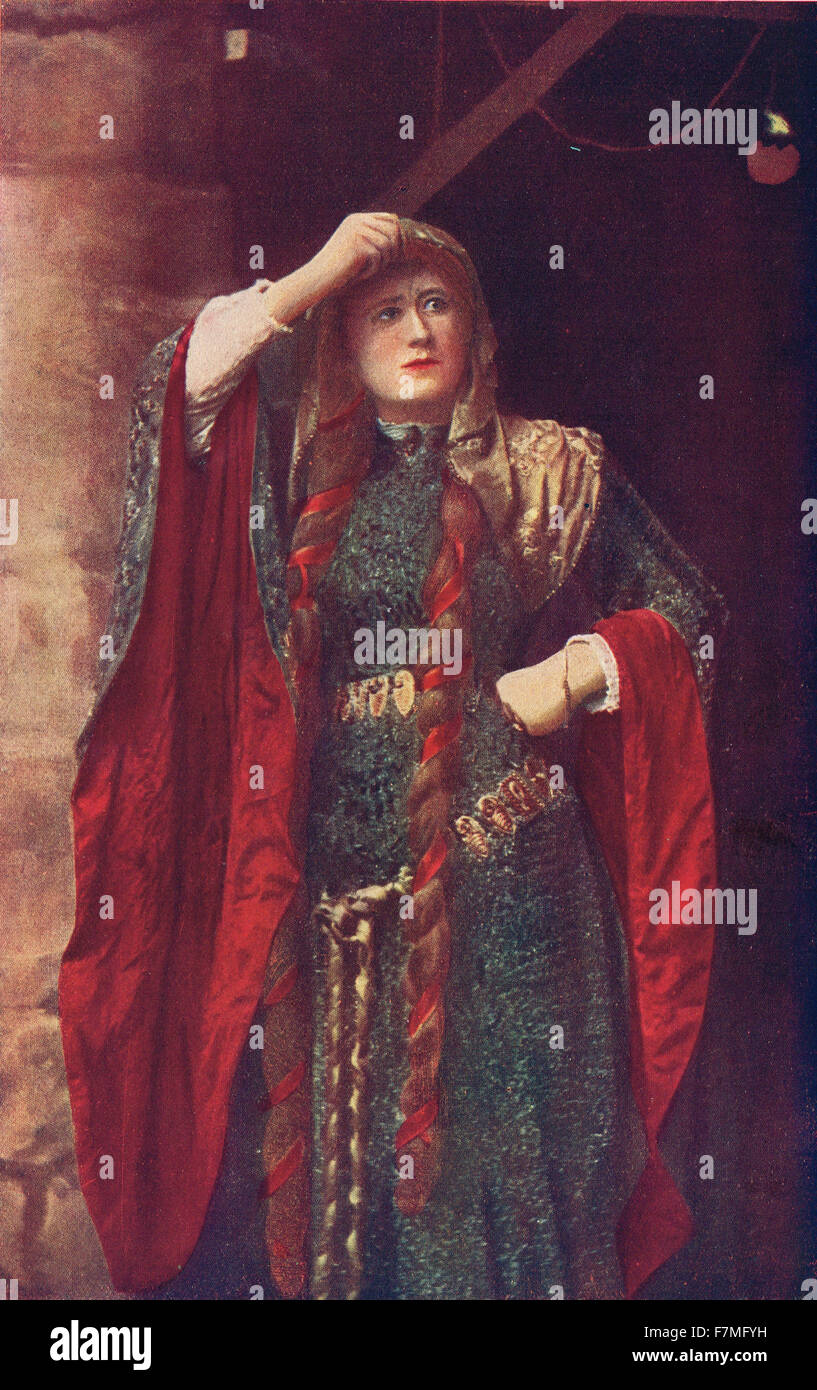 Actress Ellen Terry as Lady Macbeth 1906 Stock Photo